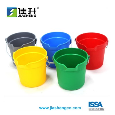 All-purpose bucket with spout Cleaning plastic bucket 14L