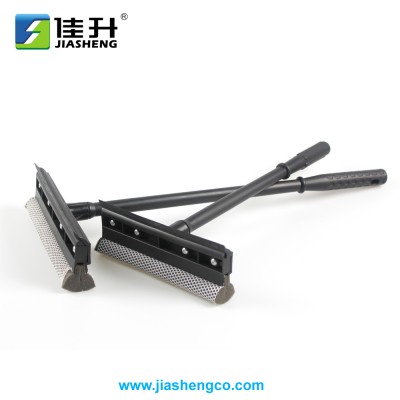 Plastic squeegee with solid plastic handle